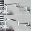 GobekUsa Double Joint Pot Filler Faucet Swing Arm Wall Mount Kitchen Tap