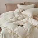 GobekUsa Lace Edge Cotton Bedding Set for Soft Skin with Duvet, Sheets, and Pillowcases