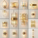 GobekUsa Gold Crystal LED Wall Lights for Bedroom Decoration