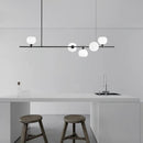 GobekUsa Brass and White Glass Pendant Lamp with Adjustable Height