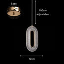 GobekUsa Gold Acrylic LED Chandelier Pendant Light for Modern Nordic Home Decor