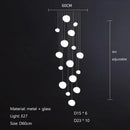 GobekUsa Glass Ball LED Pendant Lights for Home Decor, Living/Dining Room, Bar, & Stairs