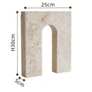 GobekUsa Archway Shape Travertine Sculpture Figurine Statue for Home Decor