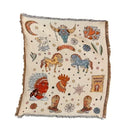 GobekUsa Gothic Thread Double-sided Tapestry Blanket - Versatile Homestay and Outdoor Decoration