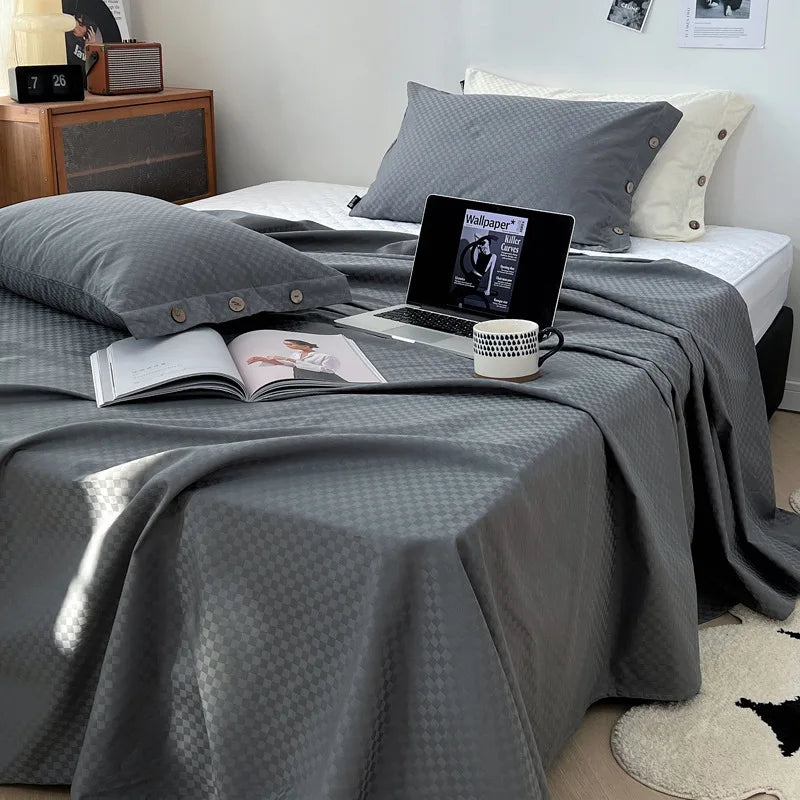 GobekUsa Luxe Cotton Satin Stripe Bed Sheet Set with 2 Pillowcase, photo 19 of 30
