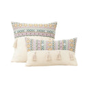 GobekUsa Handmade Tassel Cushion Cover Retro Jacquard Patchwork Fringed Pillow Cover