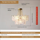 GobekUsa Leafless Crystal Chandelier: Modern French Living Room & Bedroom Lighting