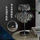 GobekUsa Crystal Table Lamp: Nordic Luxury LED Touch Dimming, Modern Bedroom Bedside Lighting