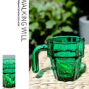 GobekUsa Cactus Glass Mug 240ml: Creative Office Home Kitchen Drinking Cup