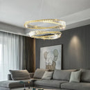 GobekUsa Gold LED Crystal Pendant Chandelier for Luxury Living Dining Room LightingDécor