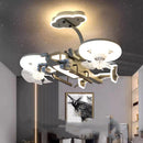 GobekUsa Kids Bedroom Ceiling Fan with Light, Remote Control - Modern LED Lamp