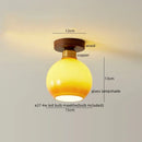 GobekUsa LED Ceiling Lamp Japanese Style Glass Modern Living Room Lighting