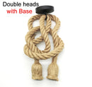 GobekUsa Hemp Rope Pendant Lights for Kitchen Cafe Bar Decor by Loft E27 Rope Light Base