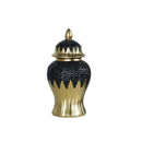 GobekUsa Elegant Golden Porcelain Jar for Home Decoration and Storage