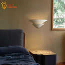 GobekUsa Cream Wind LED Gypsum Wall Lamp - Semi-round Umbrella Design