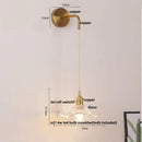 GobekUsa LED Wall Lights Bar Bedroom Study Clear Glass Bedside Lamp Modern Stair Light Fixtures