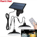 GobekUsa Double-head Solar Pendant Light with Remote Control for Indoor and Outdoor Decor