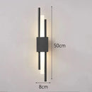 GobekUsa Black & Gold Acrylic Pipe Wall Lamp, Modern LED Room Decor Sconce