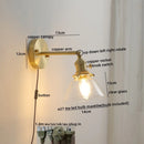 GobekUsa Ceramic LED Wall Light with Pull Chain Switch for Bedroom Bathroom Living Room