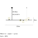 GobekUsa Brass and White Glass Pendant Lamp with Adjustable Height
