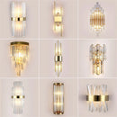 GobekUsa Clear Crystal LED Wall Lamp Stainless Steel Sconces