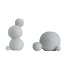 GobekUsa Geometric Ceramic Handicraft Sculpture: Abstract Circular Desktop Ornament for Home Decor