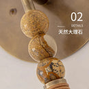 GobekUsa Elegant Marble Copper Wall Lamp for Living Room, Study, Hotel, Restaurant
