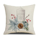GobekUsa Cartoon Birds Christmas Pillowcase 45X45cm - Linen Sofa Cushion Cover