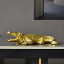 GobekUsa Crocodile Wildlife Sculpture Statue Decor for Home Interiors & Desk Display