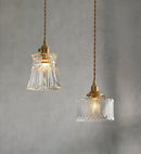 Modern White Glass Flower Pendant Light