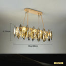 GobekUsa Crystal Chandelier Light: Modern LED Pendant Lamp for Bedroom & Living Room.