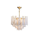 GobekUsa Alabaster Lustre LED Chandelier for Dining Room