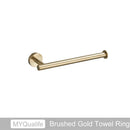 GobekUsa Brushed Gold Bathroom Hardware Set: Towel Bar, Paper Holder, Robe Hook