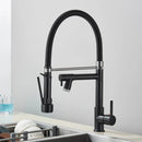GobekUsa Dual Nozzle Gourmet Kitchen Faucet | Pull-Down, 360° Rotation, Chrome Mixer