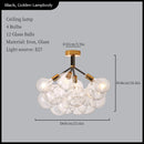 GobekUsa Glass Balls Ceiling Pendant Lights Minimalist Living Room Chandelier Shop Bar Decor