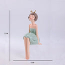 GobekUsa Bowknot Fairy Girl Figurines, Nordic Decor and Crafts, Bubble Gum Girls Theme