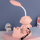 GobekUsa Astronaut Study Desk Lamp with Pencil Sharpener - Cute, Flexible & Color Adjustable