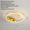 GobekUsa Gold LED Ceiling Lights Remote Control Dimmable Living Room Kitchen Lighting