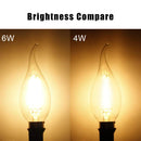 GobekUsa Dimmable Chandelier LED Bulbs E12 E14 Candelabra Flame Bent Tip 60W Equivalent