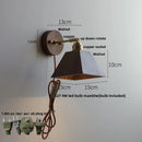 GobekUsa LED Wall Sconce Walnut Wood Rotate Stair Light Fixture Modern Nordic Design