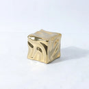 GobekUsa Gold Ceramic Geometric Irregular Fold Pattern Decorative Figurine