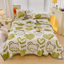 GobekUsa Cartoon Print Flannel Sofa Cover – Lightweight Plush Blanket for Adults