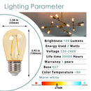GobekUsa Amber Plastic Bulbs: Waterproof 2700K LED E27 String Light for Patio Outdoor Decor