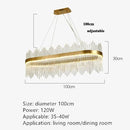 GobekUsa Crystal Pendant Chandelier Remote Control Dimmable LED Lighting