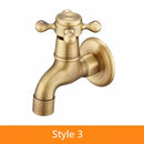 GobekUsa Antique Brass Garden Bibcocks Single Cold Tap Faucet for Outdoor Use