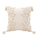 GobekUsa Geometric Tufted Cushion Cover Beige Patchwork Pillow Covers Wabi-sabi Style