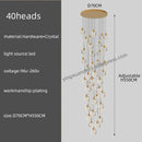 GobekUsa Crystal Chandelier Pendant Light for Luxury Staircase