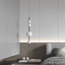 GobekUsa LED Glass Beads Pendant Chandelier, Round Ball Hanging Light Fixture