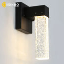 GobekUsa Crystal LED Outdoor Wall Light IP65 Waterproof Sconce for Balcony Garden