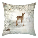GobekUsa Christmas Soft Plush Cushion Cover Cute Rabbit Deer Pillowcase 45x45cm
